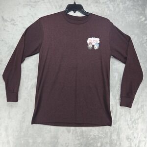 Cheech and Chong Buds Men's T-Shirt  Size Medium Maroon LS NWOT